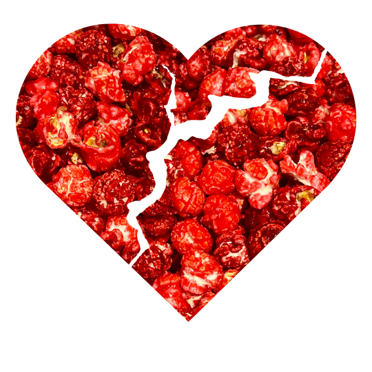 New for Valentines Day Heartbreak Popcorn: A Tangy Twist of Sweet & Sour