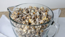 Load image into Gallery viewer, Silver Bells popcorn in a glass bowl.  
